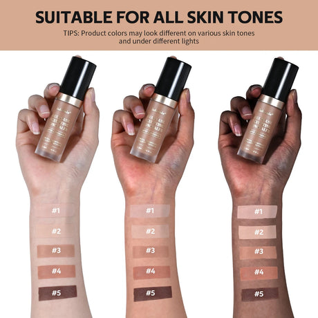 Lakerain 5-Color Waterproof Concealer Matte High Coverage Oil-Control Foundation For Acne Scars And Dark Circles Cosmetics