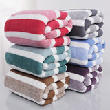 Striped Pattern Towel New Home Soft and Comfortable Bath Towels for Men and Women, Quick Drying Absorbent Towels For Bathroom