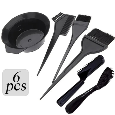 2/4/6pcs Professional Hair Dyeing Kit Color Mixed Bowl with Stirring Brush Coloring Bleaching Salon Hair Beauty Styling Tools