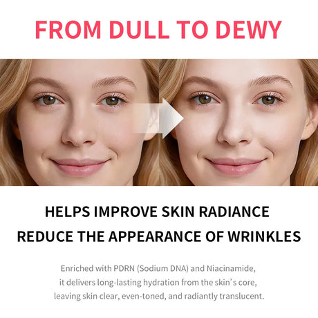 PDRN Pink Niacinamide Milky Toner for Hydrating Moisturizing Soothing Ceramide Glass Glow Skin Milky Toner Korean Skincare