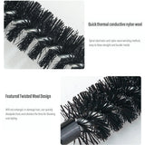 Small Round Hair Brush Wooden Handle Mini Round Hair Styling Brush for Short Hair Blow Drying