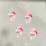 50Pcs/Pack Potdemiel cat Trendy Nail Charms - Cute Resin Cat Nail Art, Press-On Nail Decor for Kawaii Manicures