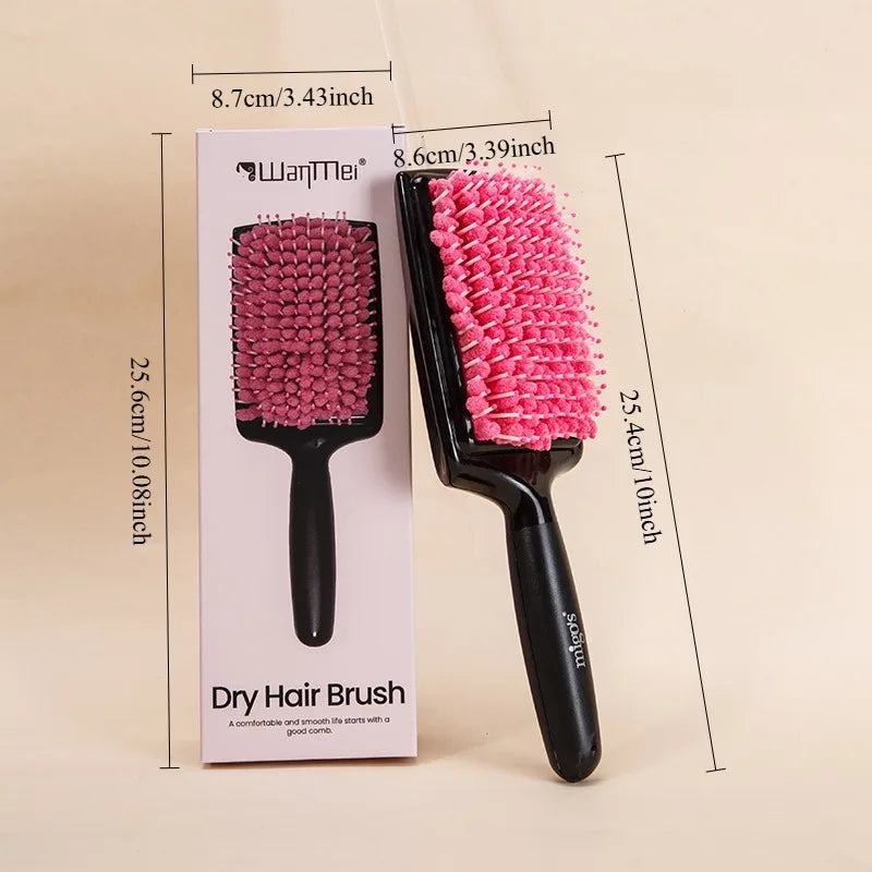 Professional Hair Dryer Brush Microfiber Bristles Quick Drying Comb Anti-Scald Hair Care Styling Tool for Women Home Use