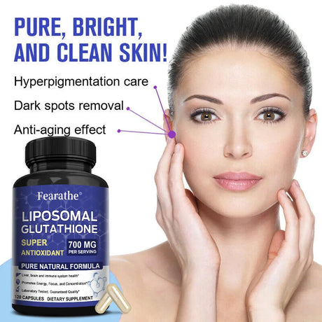 Liposomal Glutathione Capsules, Advanced Antioxidant, Support Detox, Liver Brain Immune Health, Brighten Skin & Anti-Aging