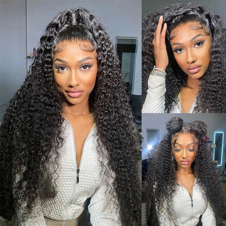 13x4 13x6 Water Wave Curly Human Hair Wig 30 Inch Lace Front Wig Human Hair Deep Wave Frontal Wig Hd Lace Wigs For Black Women