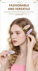 10pcs Candy Color Fruit Hair Bang Clip Summer Hairpin No Crease Hair Side Clamp For Girls Beauty Styling Accessories Set