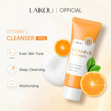 LAIKOU Vitamin C Daily Cleanser Brightening Face Wash Deep Cleansing Moisturizing Skin Tone Even Treatment