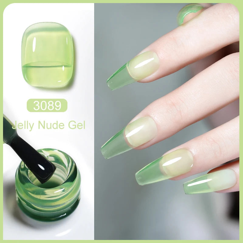 Clou Beaute Translucent Jelly Nude Pink Nail Gel Polish 15ml Vernis Semi Permanent Gel Colorful Varnish Nail Art Manicure Gel