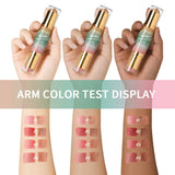 Butter Glow & Go Multiuse Stick Double-Headed Bronzer Blush Stick for Cheeks Contours Light Glossy Bronze&Pink Blusher Cosmetics
