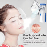 Mini Facial Steamer Rechargeable Silent Mesh Nebulizer Handheld Portable Nebulizer Humidifier Face Rehydration Skin Care Tools