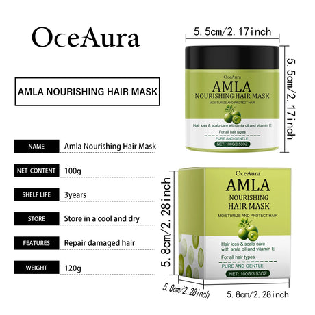 Original Amla Oil Hair Growth Moisturizing Smoothing Repair Damaged Dry Frizzy Ends Split Scalp Treatment Hair Mask Conditioner