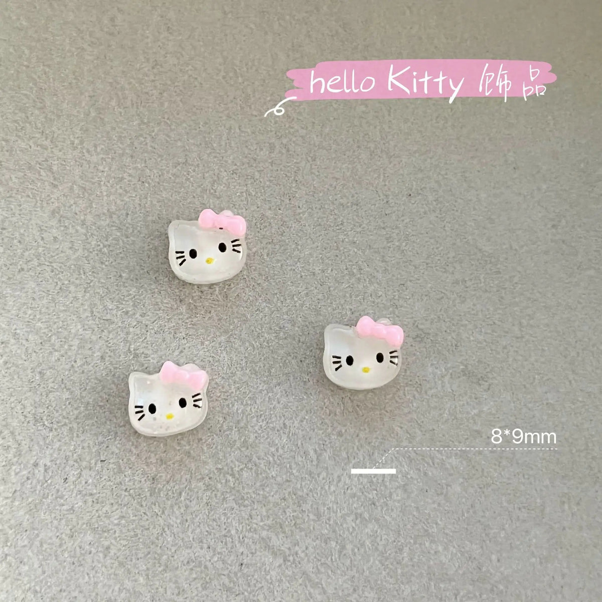 50Pcs/Pack Potdemiel cat Trendy Nail Charms - Cute Resin Cat Nail Art, Press-On Nail Decor for Kawaii Manicures