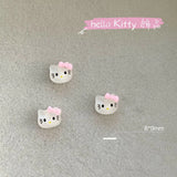 50Pcs/Pack Potdemiel cat Trendy Nail Charms - Cute Resin Cat Nail Art, Press-On Nail Decor for Kawaii Manicures
