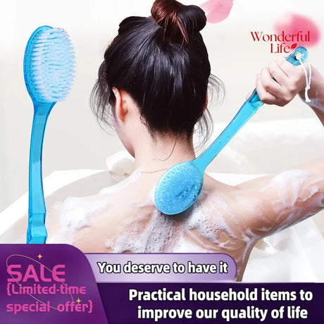 1/2Pcs Body Brush Back Showerhes Bathroom Brush Long Handle Soft Bath With Handle Exfoliating Scrub Skin Massager Exfoliation