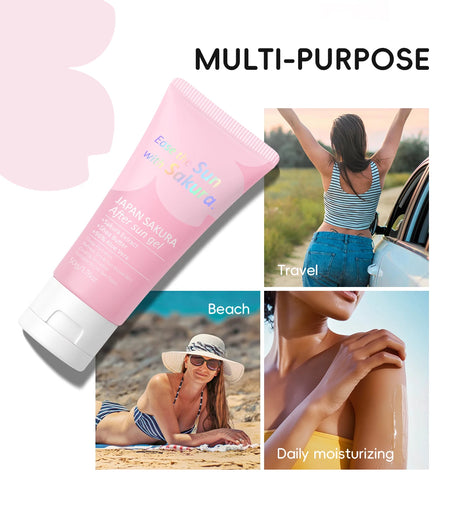 LAIKOU Japan Sakura After Sun Gel 50g 96% Aloe Vera Soothing Sunburn Care Deep Moisturizing