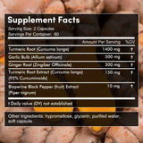 Curcumin Inflammation Support Black Pepper for Maximum Absorption, Natural Premium Joint Flexibility and Muscle Health Support