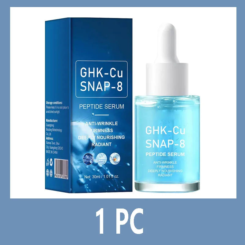 GHK-Cu SNAP-8 Peptide Face Serum Blue Copper Moisturizing Essential Oil Cleansing Moisturizing Deep Hydration Skin Care Refresh