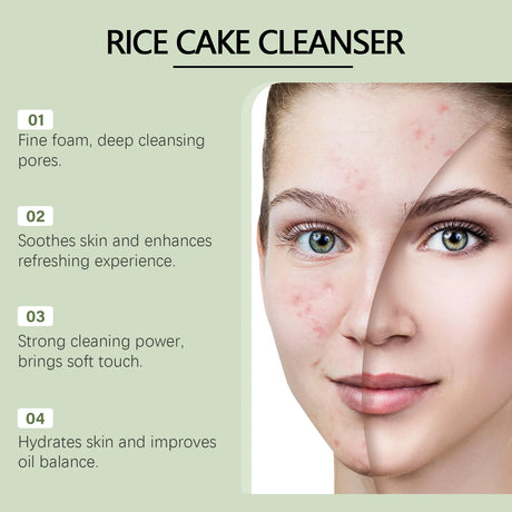 Green Tea Salicylic Acid Facial Cleanser Cleansing Pore Refining Hydrating Blackhead Removal Oil Control Non-Drying Face Wash