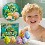 6PCS/SET Dinosaur Egg Adventure Bath Bomb Within Random Dinosaur Toy Moisturize, Stress Relief Cleasing Bathing Ball