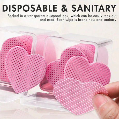 LINMANDA 200Pcs Lint Free Nail Cleaning Wipes Nail Cleaning Pads Gel Nail Cleaning Wipes Suitable for Home or Nail Salon Use
