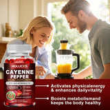 Cayenne Pepper Capsules, with Vitamin D3 K2, Blood Circulation, Promote Digestion, Boost Metabolism, Support Joint, Bone Health