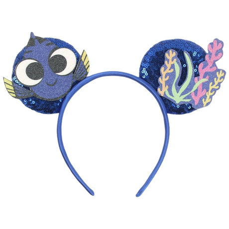 Newest Festival Party Cosplay Mouse Ears Headband 3.3" Ears Glitter Hairband Without Bow For Boys DIY Cartoon Hair Accessories