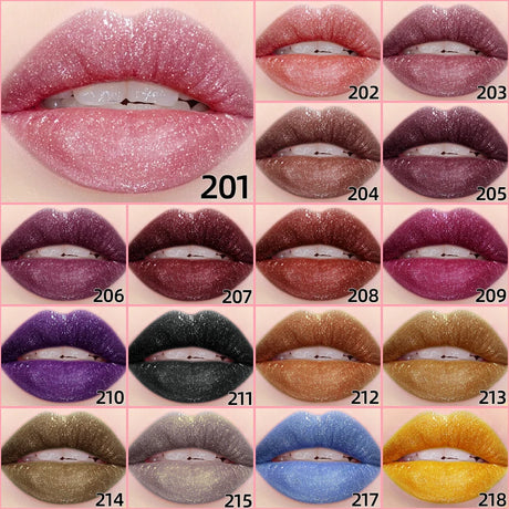 18 Colors Glitter 1pcs Lip Glaze Long Lasting Lip Gloss Waterproof Liquid Lipstick Makeup Lip Oil Lip Tint Moisturizing Lip Balm