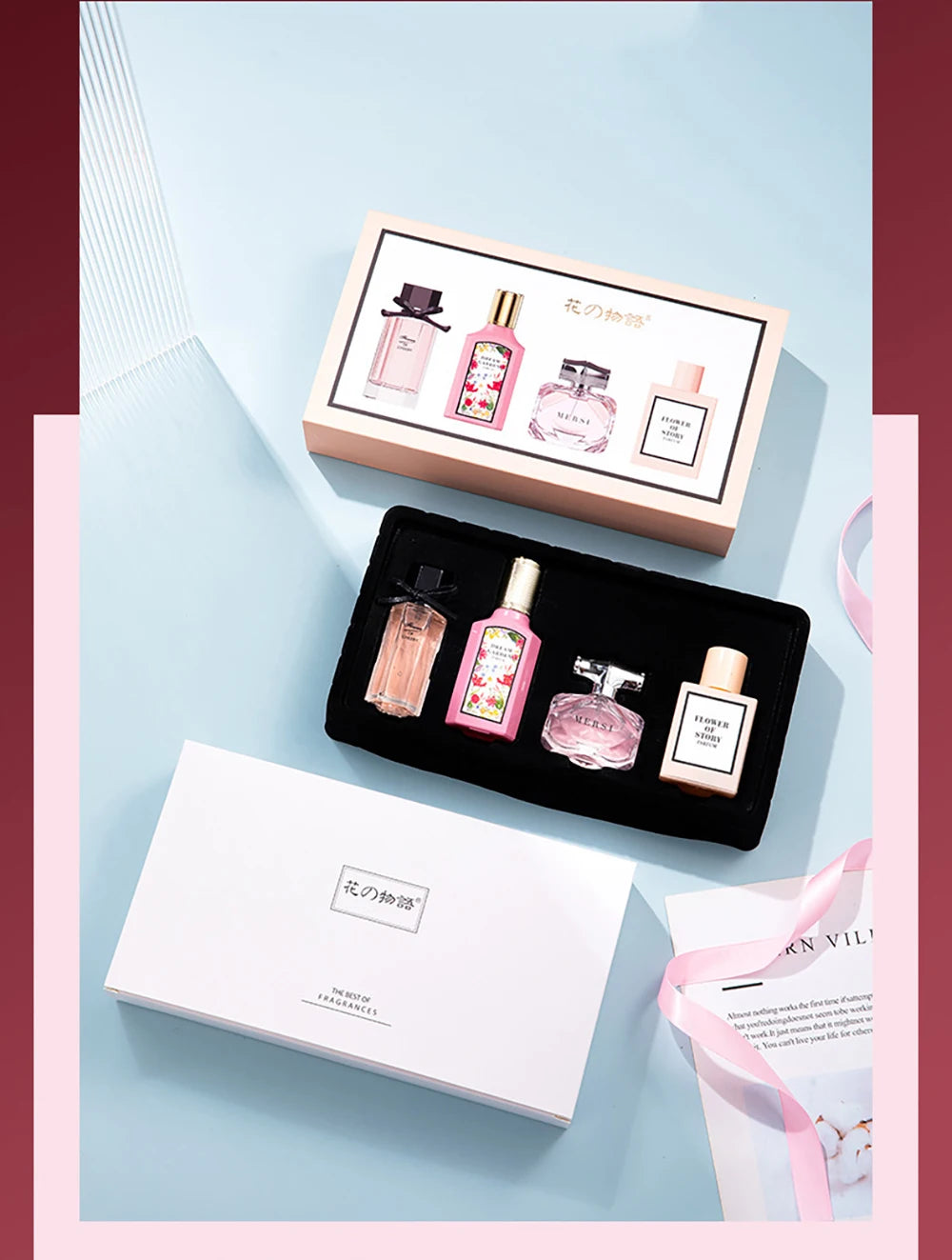 Brand Perfume Women Gift Box Four Piece Set Plant Floral Scent Pheromone Lasting Fragrance Exudes Feminine Charm духи женские