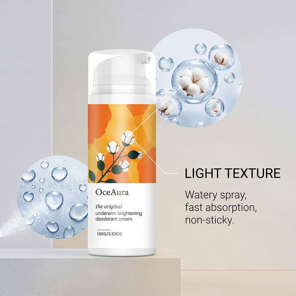 Underarm Brightening Deodorant Cream With Botanical Extracts Lasting Odor Control Even Skin Tone Natural Armpit Lightening Cream