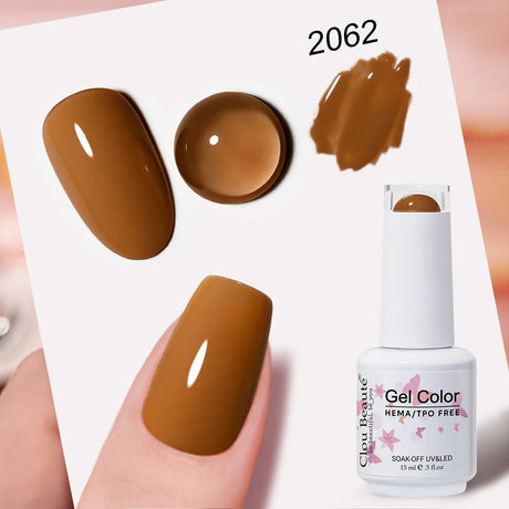 Clou Beaute Grey Color Nail Gel Polish Full Coverage Nail Polish Dark Red Gel Lacquer Varnish Vernis Semi Permanent Nail Art