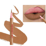 Matte Lip Liner Pencil Waterproof Smooth Application Smudge-Proof Moisturising Highly Pigmented 6 Colors Lip Contouring Makeup