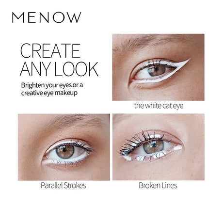 12pcs White Eyeliner Makeup Smooth Easy To Wear Eyes Brightener Highlighter Waterproof Long Lasting Eyes Liner Pencils Makeup