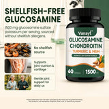Glucosamine Chondroitin MSM Turmeric Capsules - 3x Strength, Supports Joint Health, Joint Mobility & Comfort for Men and Women