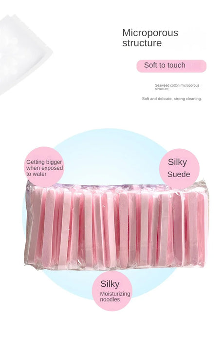 10/50pc Compressed Face Wash Wash Face Sponge Clean Face Disposable Powder Puff Face Cleansing Cotton Pad Cleansing Beauty Strip