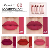 Velvet Matte Lipstick Set 5pcs Long Lasting Waterproof Red Nude Lipsticks Non Stick Cup Makeup Cosmetics Collection