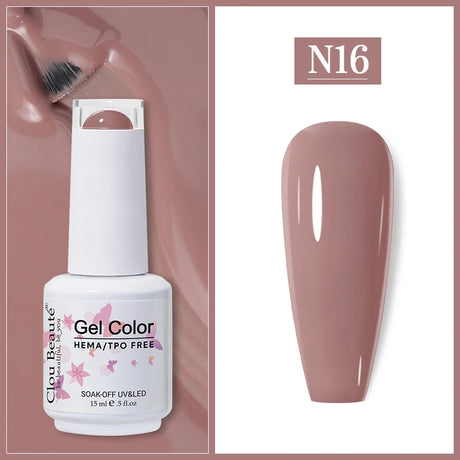 Clou Beaute Gel Nail Polish Neon Brown Royal Blue Red Green Pastal Nude Nail Art Varnishes Gel Lacquer HEMA/TPO FREE UV Gel Nail