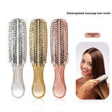 Japanese Premium Head Massager Scalp Brush Hair Massager Shampoo Brush Wet Plastic Detangling Brush Hair Cleaning Comb Rose Gold
