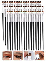 50PCS Professional Eye Brush Set, Ultra-Thin/Slanted Eyeliner/Brow/Tint Tools, Soft Synthetic Fiber Kit for Travel & Pro Artists
