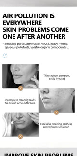 RAVE LADY Low PH 150ml Facial Cleanser Gentle Oil Control Moisturizing Face Wash Whitening Facial Foam Exfoliating Deep Remove