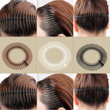 2Pcs Plastic Full Circle Stretch Diamond Flexible Comb Teeth Headband Hair Band Clip Face Wash Fixed Hair Accessories Non-Slip