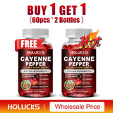 Cayenne Pepper Capsules, with Vitamin D3 K2, Blood Circulation, Promote Digestion, Boost Metabolism, Support Joint, Bone Health