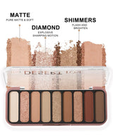 Desert Rose 9 Color Eyeshadow Palette High Pigment Matte Mineral Waterproof Long Lasting Natural Earthy Tones Makeup