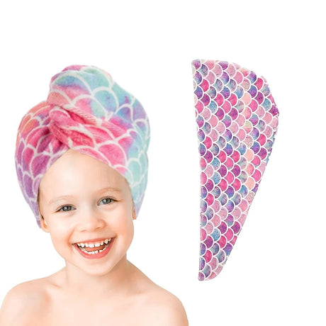 1/3 pcs Water-absorbing quick-dry children's hair drying cap, bathroom, living room essential hair drying supplies
