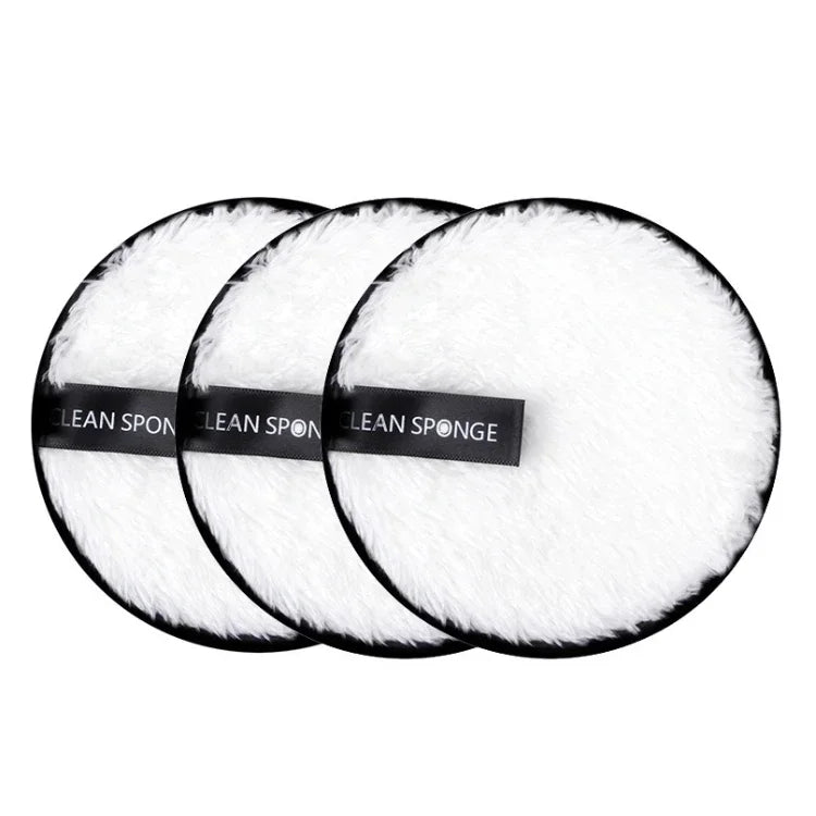 3Pcs Reusable Makeup Remover Pads Cotton Wipes Microfiber Cosmetics Washable Make Up Towel Face Cleansing Sponge Skin Care Tools