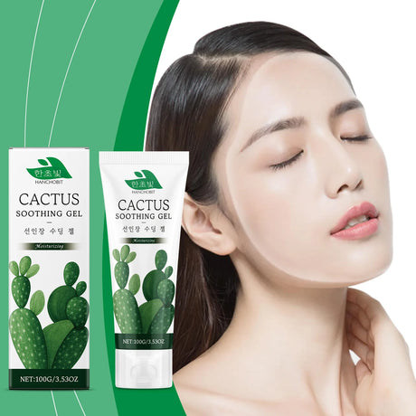 Hanchobit Cactus Soothing Gel Sunburn Treatment Relief Redness After Sun Cool Moisturizing Skin Barrier Repair Calming Gel Cream