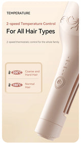 40mm Deep Wave Hair Crimper with Negative Ion - Adjustable Temperature Curling Iron for Long Lasting Wavy Hair, Anti-Frizz