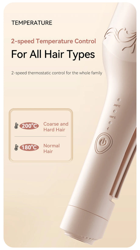 40mm Deep Wave Hair Crimper with Negative Ion - Adjustable Temperature Curling Iron for Long Lasting Wavy Hair, Anti-Frizz