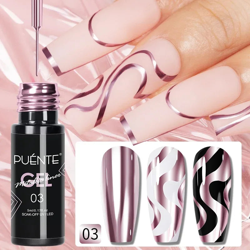 PUENTE 7.5ML Nude Shade Moonlight Cat Magnetic Gel Nail Polish Ultra-Bright Cat Eye Soak Off UV Semi-Permanent Varnish Manicure