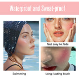 Professional Makeup Powder Blush 12HR Wear Vegan Formula Blusher Makeup Blush in Bar Cosmetics Palette Powder Pink Cream Face
