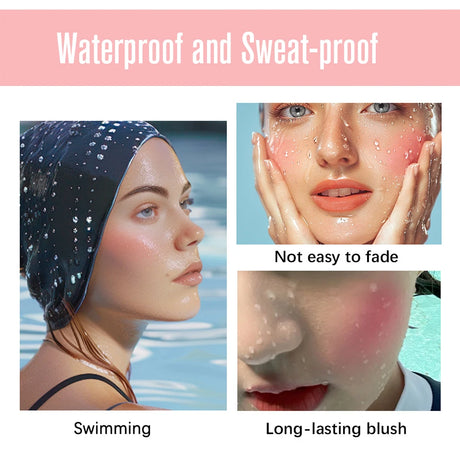 Professional Makeup Powder Blush 12HR Wear Vegan Formula Blusher Makeup Blush in Bar Cosmetics Palette Powder Pink Cream Face